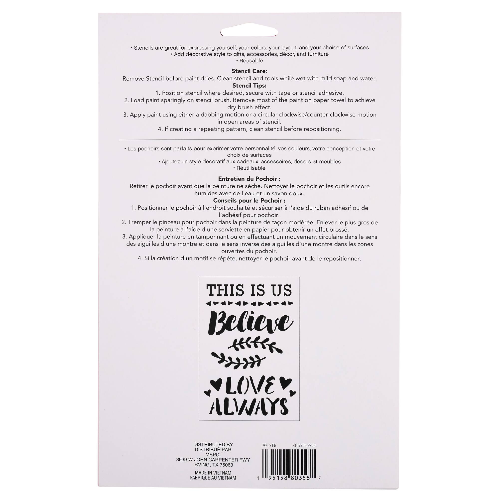 Believe Stencils by Craft Smart®, 7" x 10"